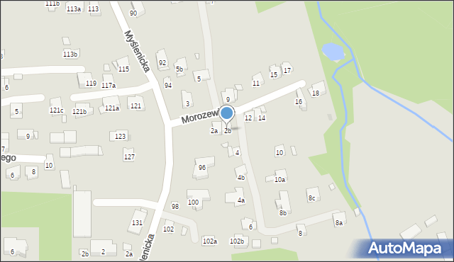 Kraków, Morozewicza Józefa, 2b, mapa Krakowa