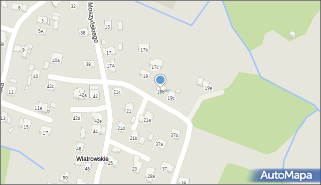 Kraków, Moszyńskiego Kazimierza, 19b, mapa Krakowa