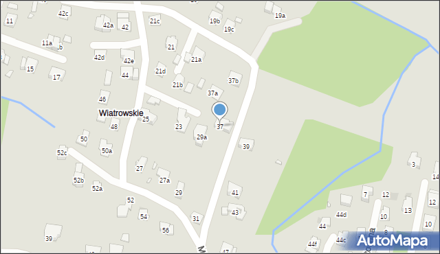 Kraków, Moszyńskiego Kazimierza, 37, mapa Krakowa