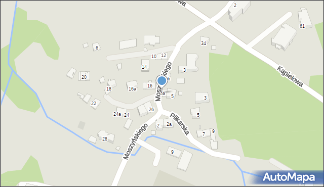 Kraków, Moszyńskiego Kazimierza, 5a, mapa Krakowa