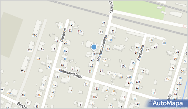 Kraków, Morawiańskiego, 19, mapa Krakowa