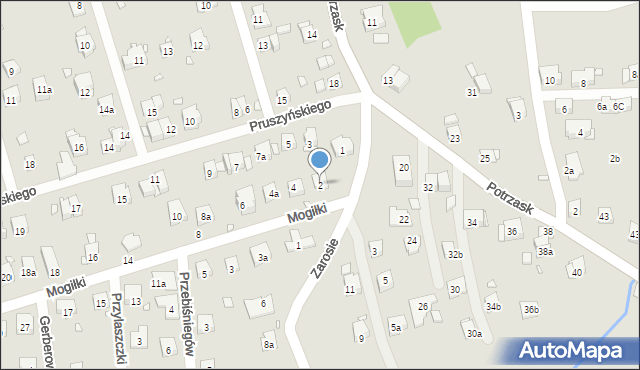 Kraków, Mogiłki, 2, mapa Krakowa