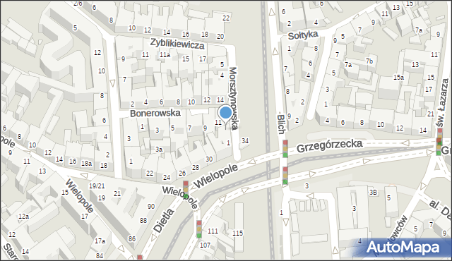 Kraków, Morsztynowska, 2, mapa Krakowa