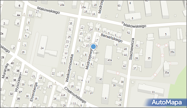 Kraków, Modrzejewskiej Heleny, 13, mapa Krakowa