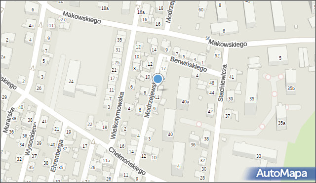 Kraków, Modrzejewskiej Heleny, 13, mapa Krakowa