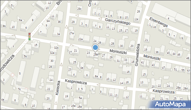 Kraków, Moniuszki Stanisława, 23b, mapa Krakowa