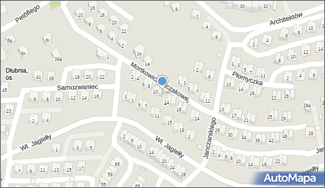 Kraków, Mortkowicz-Olczakowej Hanny, 12, mapa Krakowa