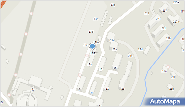 Kraków, Morcinka Gustawa, 13B, mapa Krakowa