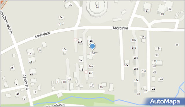 Kraków, Morcinka Gustawa, 14d, mapa Krakowa