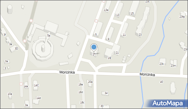 Kraków, Morcinka Gustawa, 17, mapa Krakowa