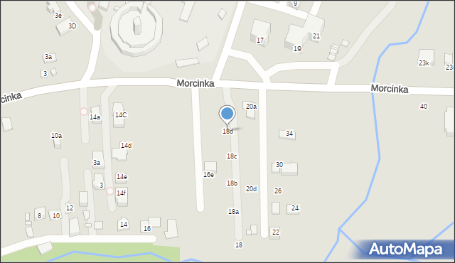 Kraków, Morcinka Gustawa, 18d, mapa Krakowa