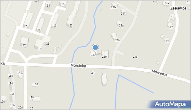 Kraków, Morcinka Gustawa, 23l, mapa Krakowa