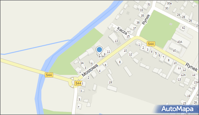 Krasnosielc, Mostowa, 7, mapa Krasnosielc