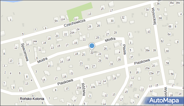Krasnystaw, Modra, 22, mapa Krasnystaw