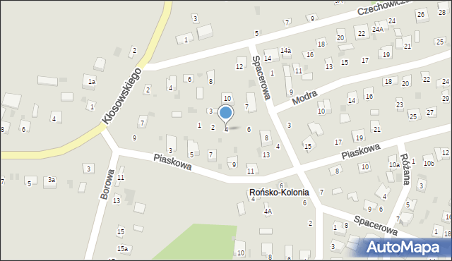 Krasnystaw, Modra, 4, mapa Krasnystaw