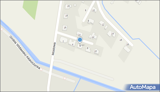 Krzyżanowice, Mostowa, 6, mapa Krzyżanowice