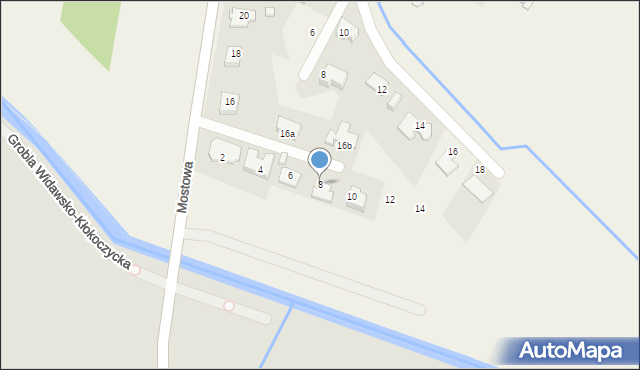 Krzyżanowice, Mostowa, 8, mapa Krzyżanowice