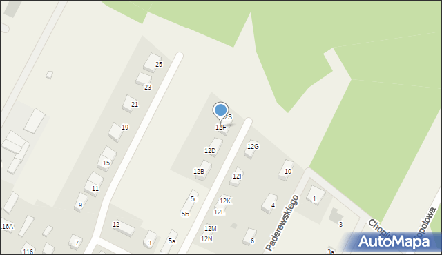 Łajski, Moniuszki Stanisława, 12F, mapa Łajski
