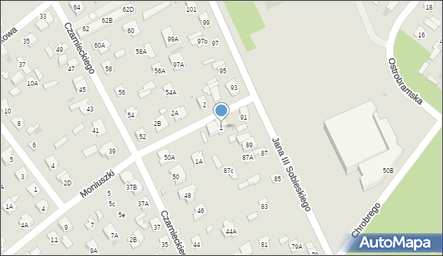 Legionowo, Moniuszki Stanisława, 1, mapa Legionowo