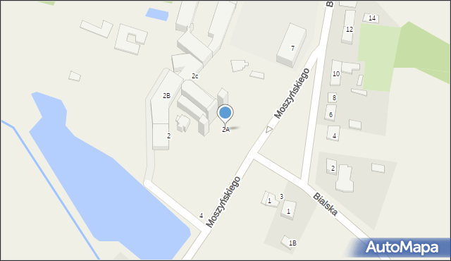 Leśna Podlaska, Moszyńskiego K., bp., 2A, mapa Leśna Podlaska