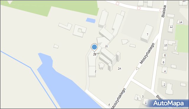 Leśna Podlaska, Moszyńskiego K., bp., 2B, mapa Leśna Podlaska