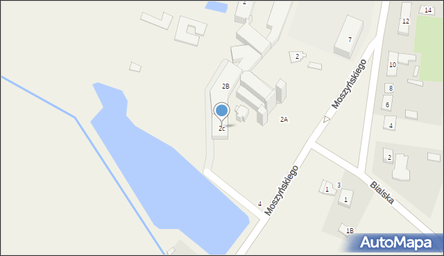 Leśna Podlaska, Moszyńskiego K., bp., 2c, mapa Leśna Podlaska