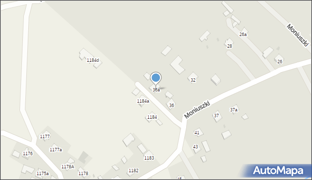 Leżajsk, Moniuszki Stanisława, 36a, mapa Leżajsk