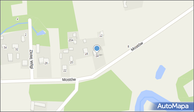 Lipowo, Mostów, 14, mapa Lipowo