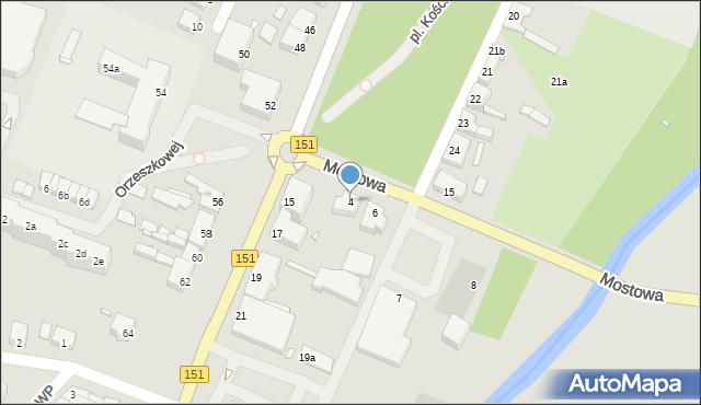 Łobez, Mostowa, 4, mapa Łobez