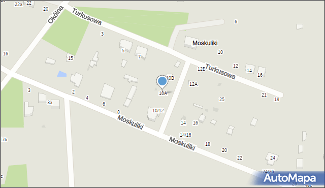 Łódź, Moskuliki, 10A, mapa Łodzi