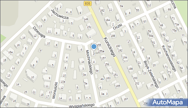 Lublin, Mochnackiego Maurycego, 2, mapa Lublina