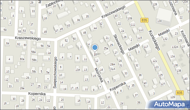 Lublin, Morcinka Gustawa, 10, mapa Lublina