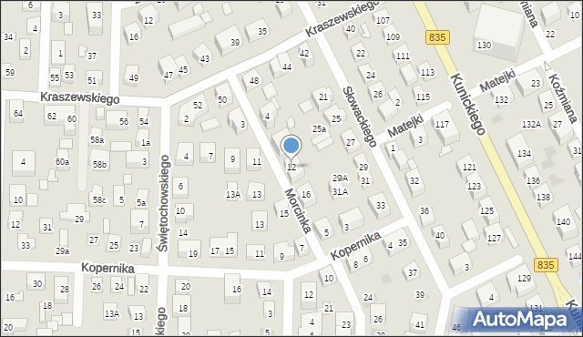 Lublin, Morcinka Gustawa, 12, mapa Lublina