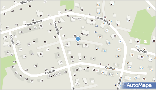 Lublin, Morawian, 25, mapa Lublina