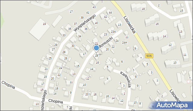 Lubliniec, Moniuszki Stanisława, 18, mapa Lubliniec