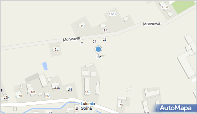 Lutomia Górna, Morwowa, 23a, mapa Lutomia Górna