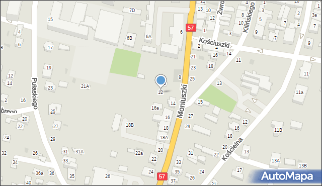 Maków Mazowiecki, Moniuszki Stanisława, 12, mapa Maków Mazowiecki