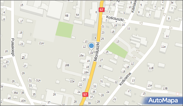 Maków Mazowiecki, Moniuszki Stanisława, 14, mapa Maków Mazowiecki