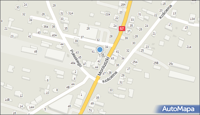 Maków Mazowiecki, Moniuszki Stanisława, 40, mapa Maków Mazowiecki
