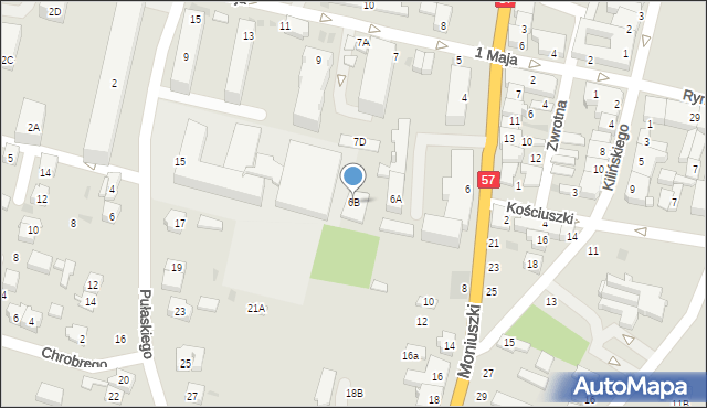 Maków Mazowiecki, Moniuszki Stanisława, 6B, mapa Maków Mazowiecki