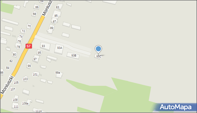 Maków Mazowiecki, Moniuszki Stanisława, 93C, mapa Maków Mazowiecki