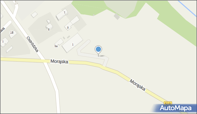 Małdyty, Morąska, 1, mapa Małdyty