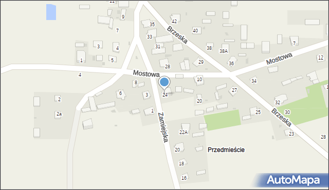 Mielnik, Mostowa, 24, mapa Mielnik