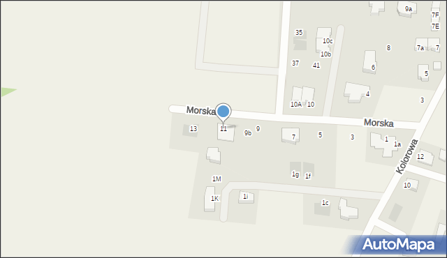 Mierzyn, Morska, 11, mapa Mierzyn