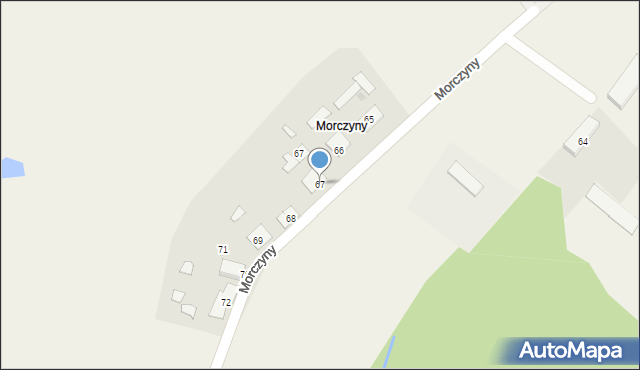 Mirakowo, Morczyny, 67, mapa Mirakowo