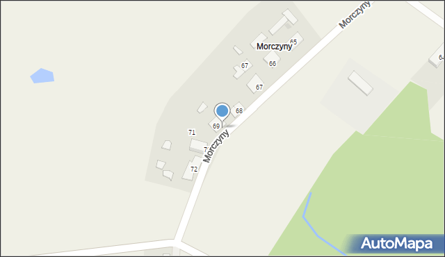 Mirakowo, Morczyny, 69, mapa Mirakowo