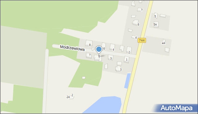 Mirzec, Modrzewiowa, 5, mapa Mirzec