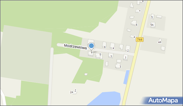 Mirzec, Modrzewiowa, 7, mapa Mirzec