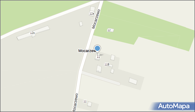 Mocarzewo, Mocarzewo, 11a, mapa Mocarzewo