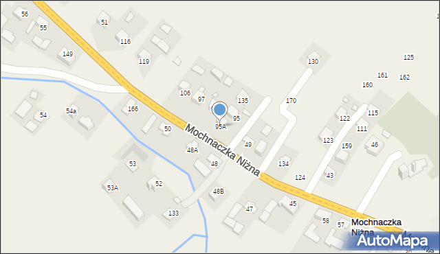 Mochnaczka Niżna, Mochnaczka Niżna, 95A, mapa Mochnaczka Niżna